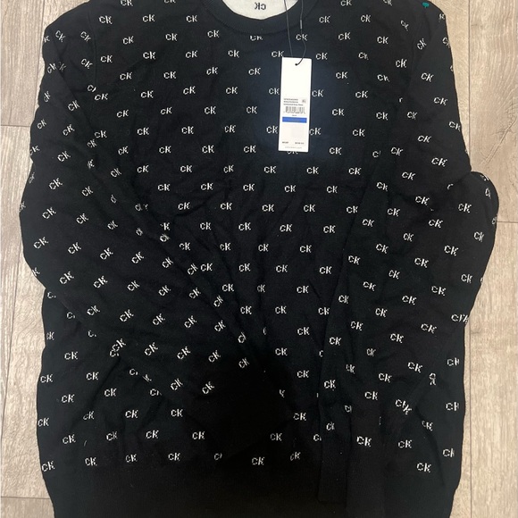 Calvin Klein Black Logo Sweater for Men XL - Picture 1 of 4